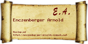 Enczenberger Arnold névjegykártya