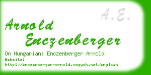 arnold enczenberger business card